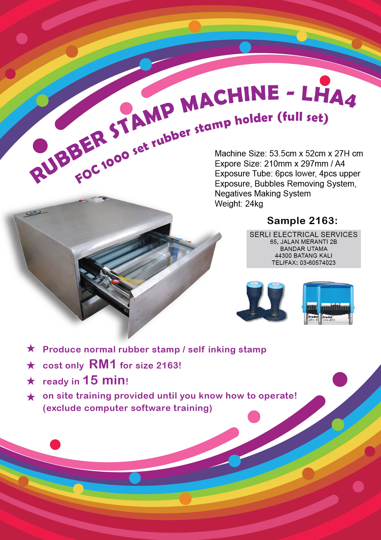 Polymer Rubber Stamp Machine LHA4 LH Tech Trading Sdn Bhd